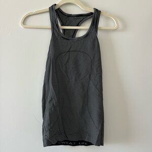 lululemon athletica Black and White Striped Tank Top